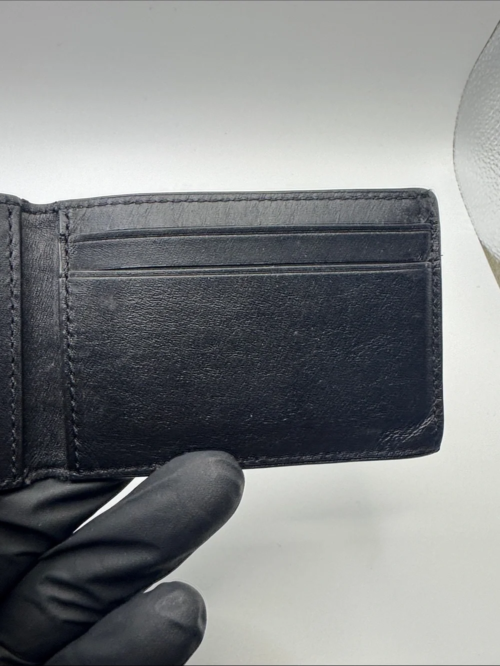 Coach Black Embossed Signature Slim Card Case